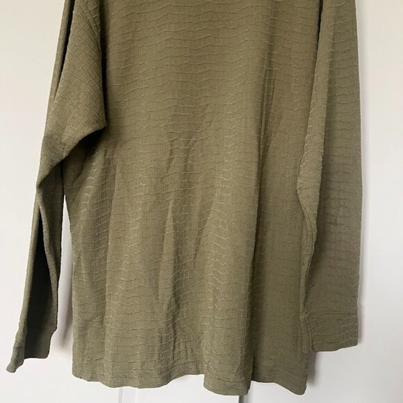 Vintage Barcelino Italy Textured Long Sleeve V-Neck Shirt Size Large - Picture 10 of 11